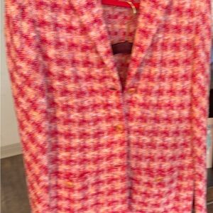 St. John Collection Vibrant Pink and Red Coat